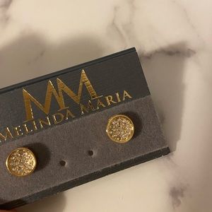 Melinda Maria pave disc stud earrings